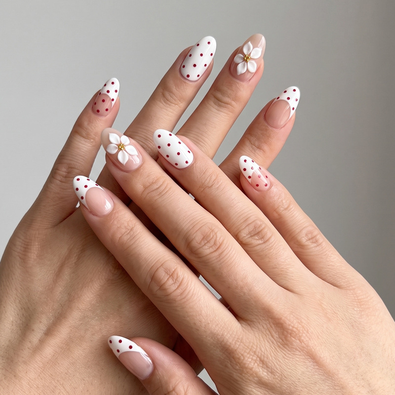 Nail Art Red Wine - أظافر لاصقة الأكثر مبيعًا لفن الأظافر: