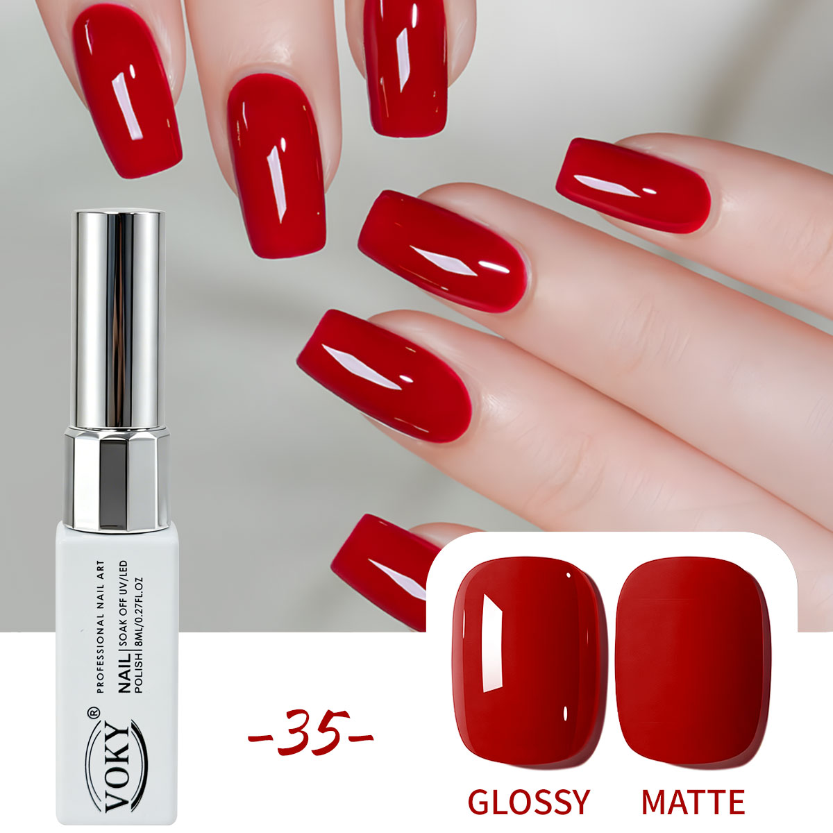 Nail Art Red Wine - طلاء أظافر جل كلاسيكي جديد من