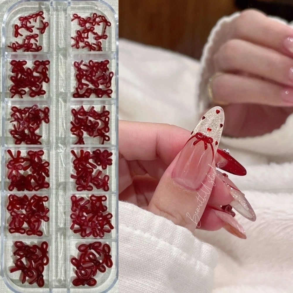 Nail Art Red Wine - زينة أظافر باللون النبيذي الأحمر، تصميم