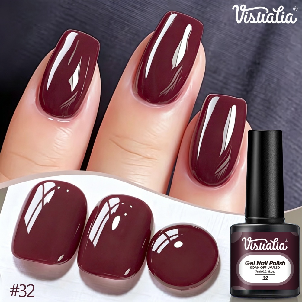 Nail Art Red Wine - جل أظافر فيزوياتيا 7 مل باللون