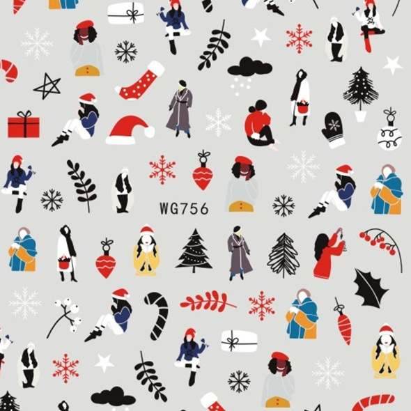 قطعة واحدة من ملصقات الأظافر ا - مراجعة Nail Art Xmas Simple وسعره
