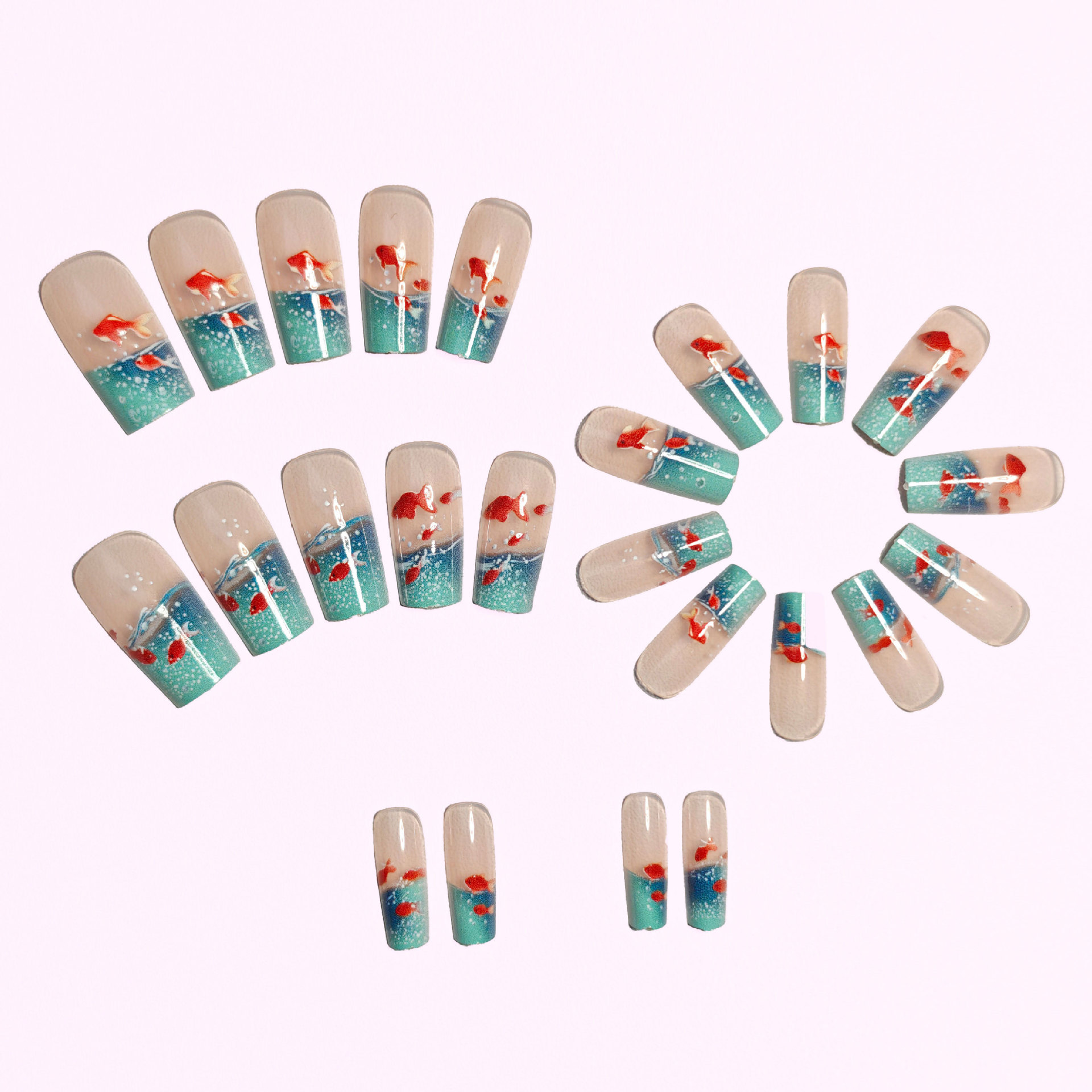 أظافر صناعية متوسطة الطول مربع - مراجعة Nail Art Red وسعره