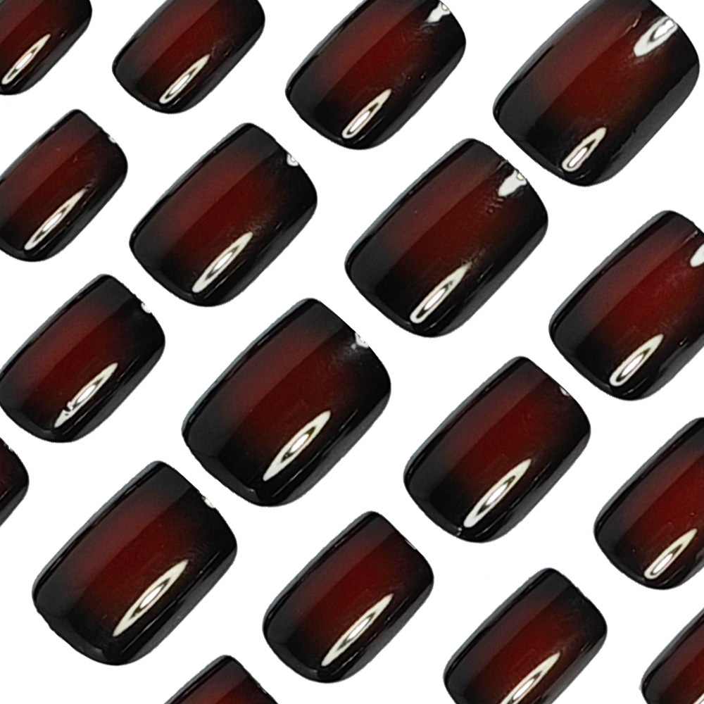 أظافر صناعية قصيرة مربعة الشكل - مراجعة Nail Art Red وسعره