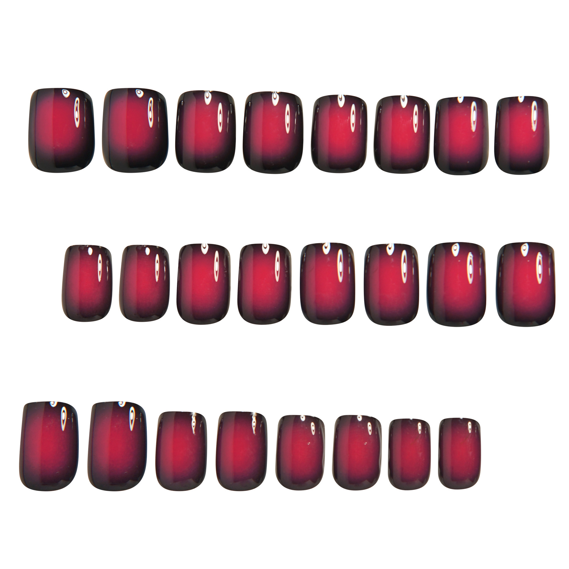 أظافر صناعية قصيرة مربعة الشكل - مراجعة Nail Art Red وسعره