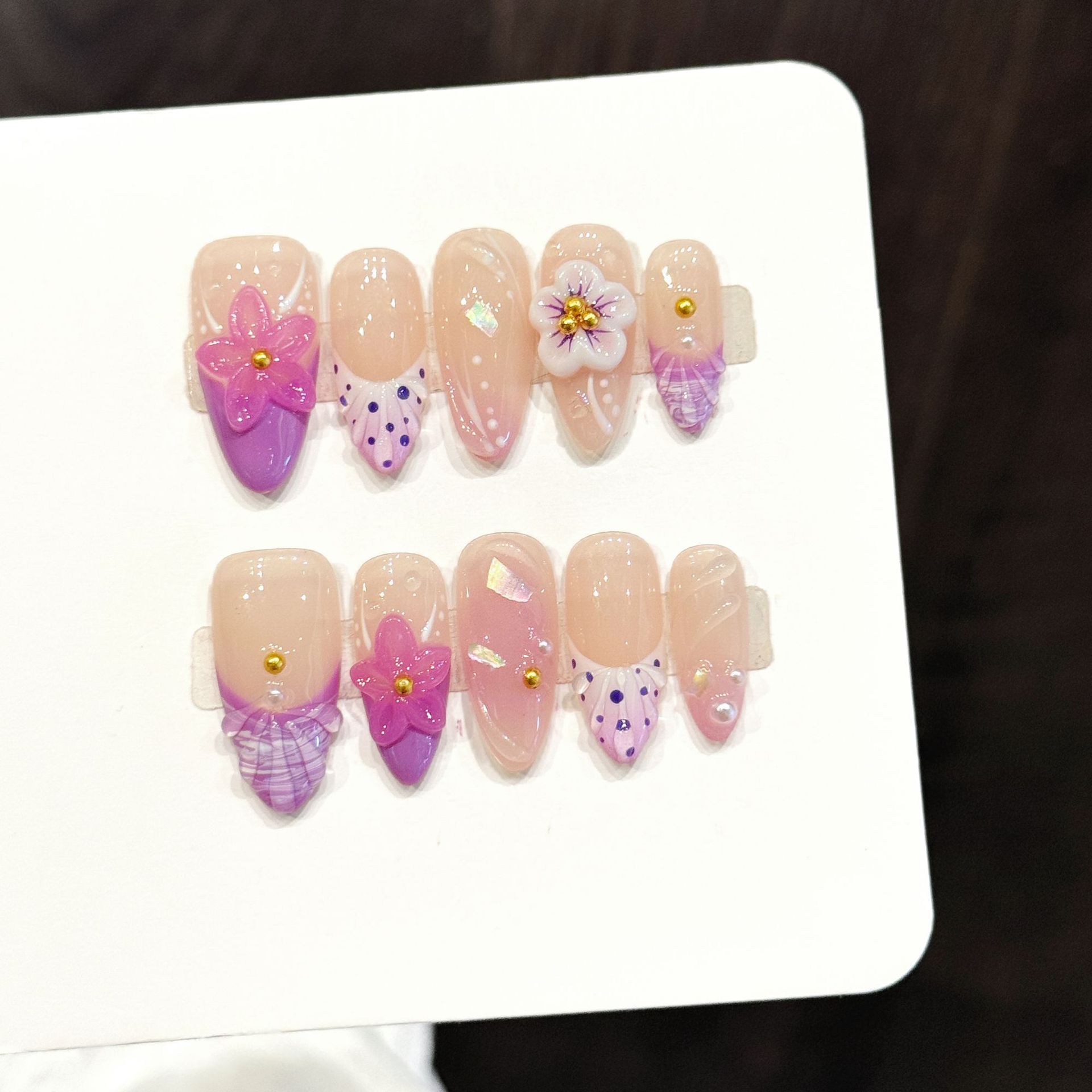 10 قطع أظافر صناعية صيفية جميل - مراجعة Nail Art Red وسعره