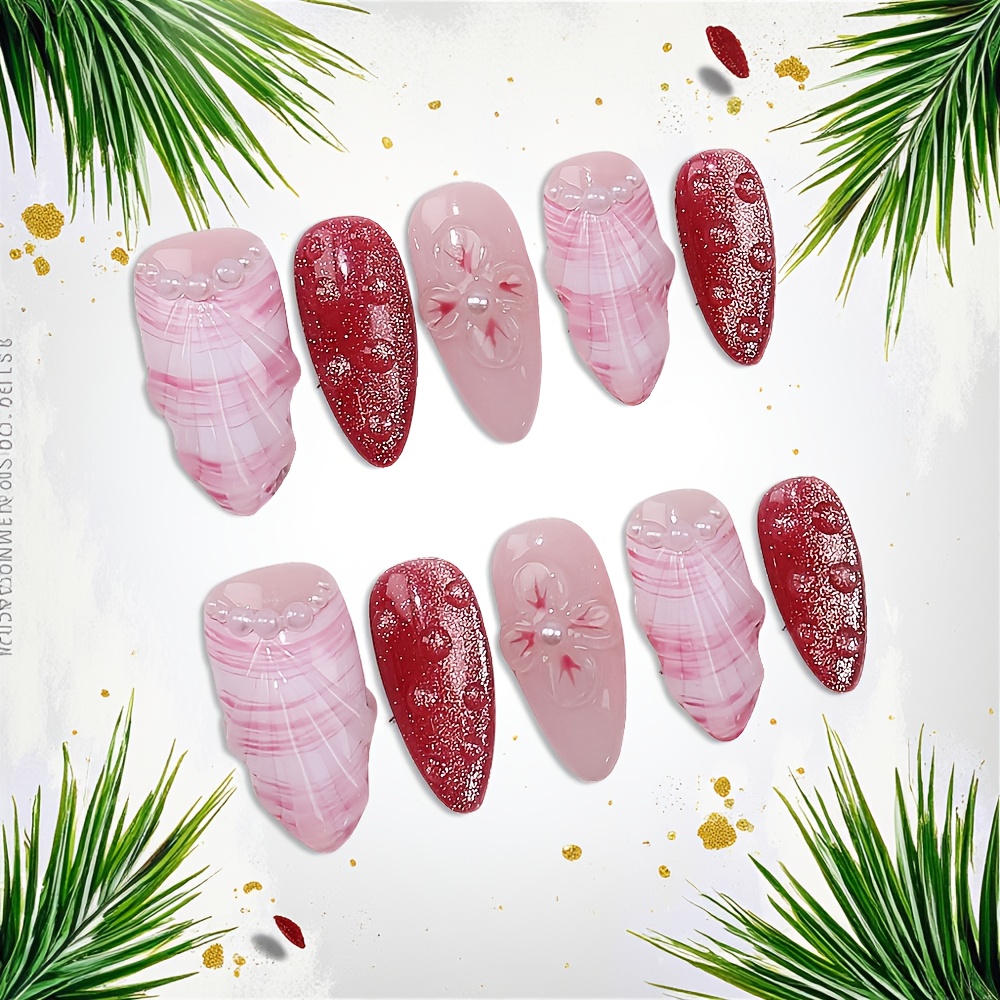 10 قطع من الأظافر الاصطناعية م - مراجعة Nail Art Red وسعره
