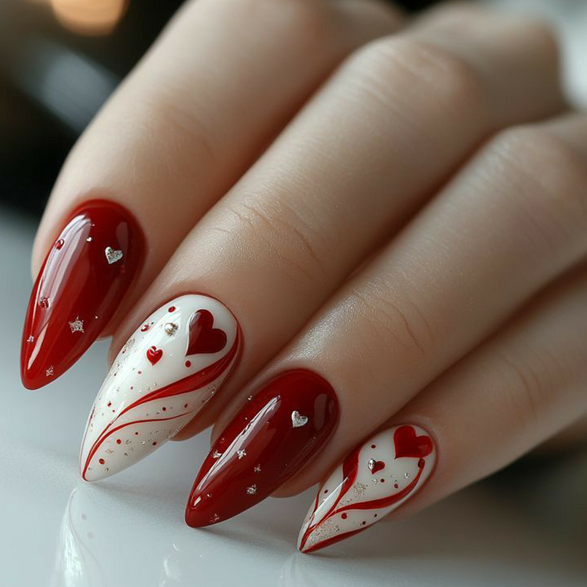 أظافر صناعية قصيرة متوسطة الحج - مراجعة Nail Art Red وسعره