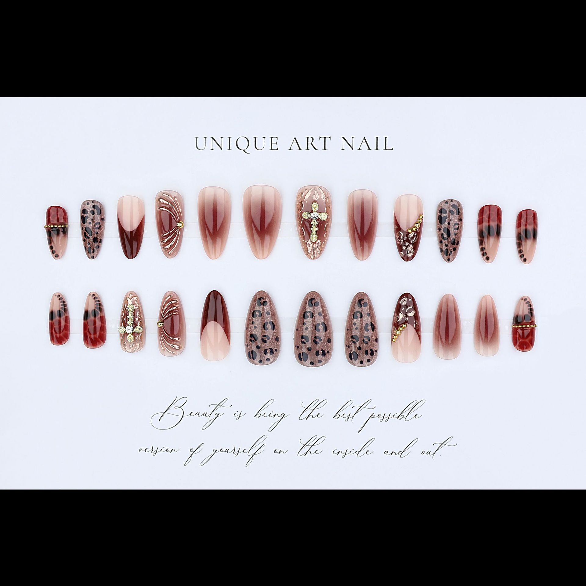 أظافر صناعية متدرجة اللون من ا - مراجعة Nail Art Red وسعره