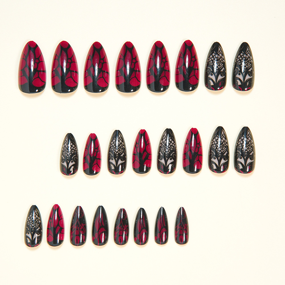 أظافر صناعية متوسطة الحجم للنس - مراجعة Nail Art Red وسعره