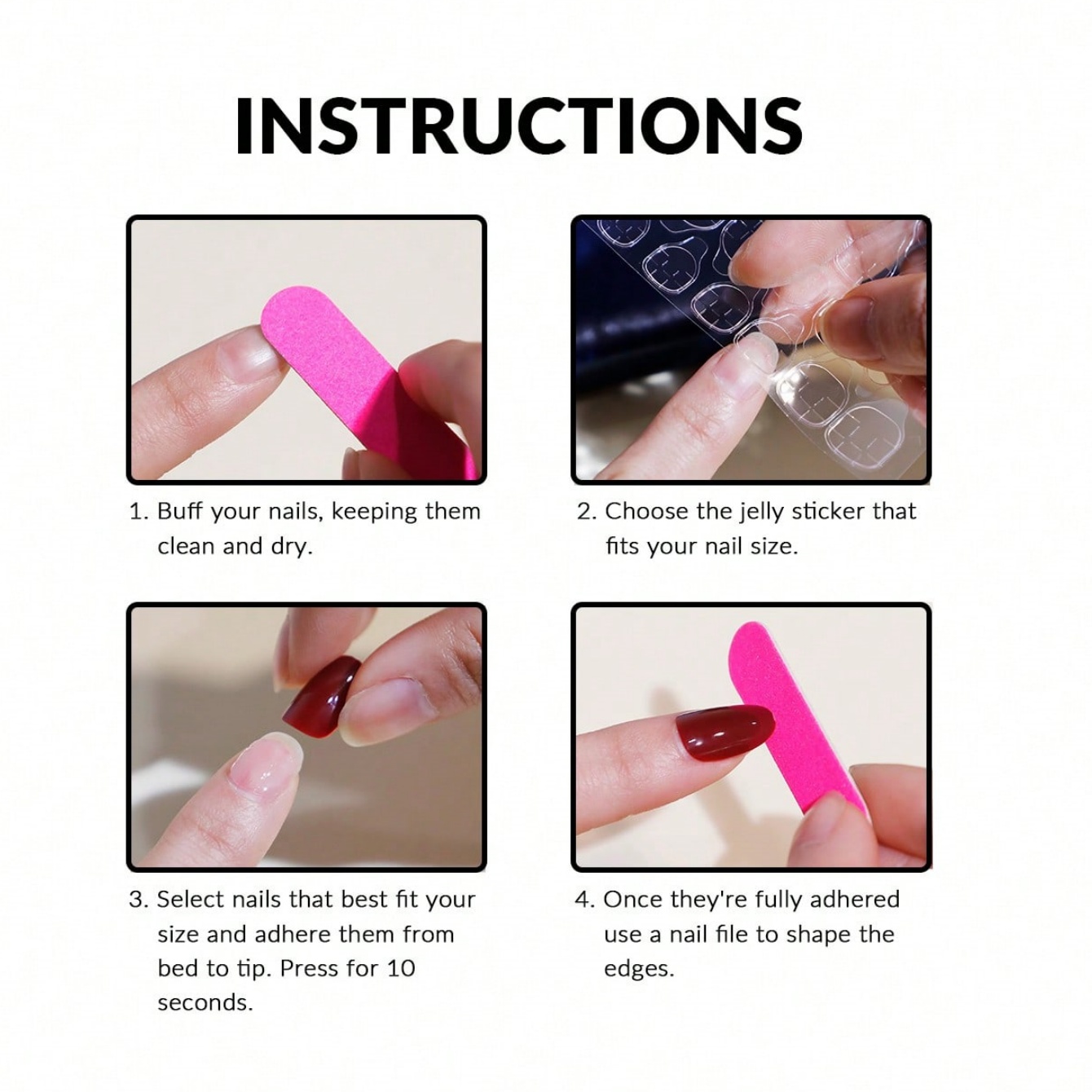 10 قطع من الأظافر الاصطناعية ا - مراجعة Nail Art Red وسعره